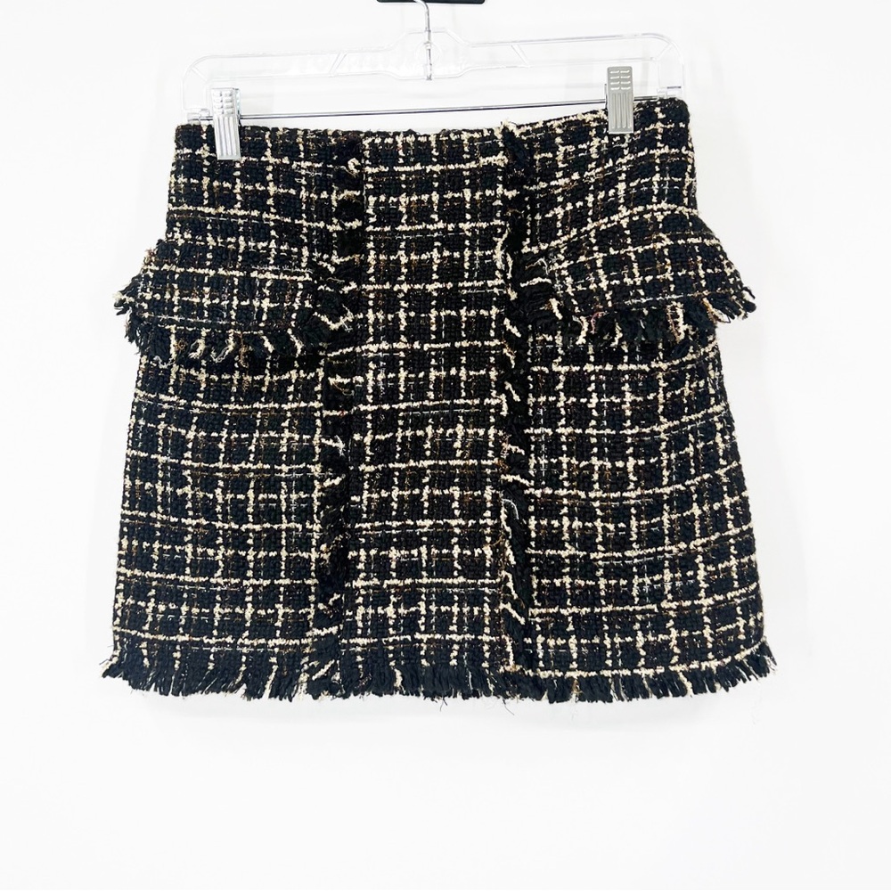 Ronny Kobo Collection Tweed Mini Skirt